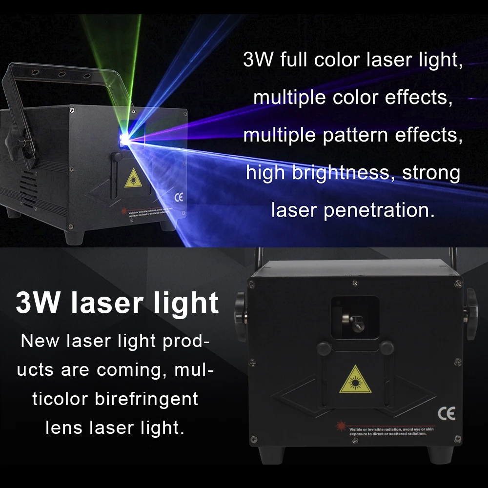 SHEHDS Проектор светового эффекта 3 Вт RGB