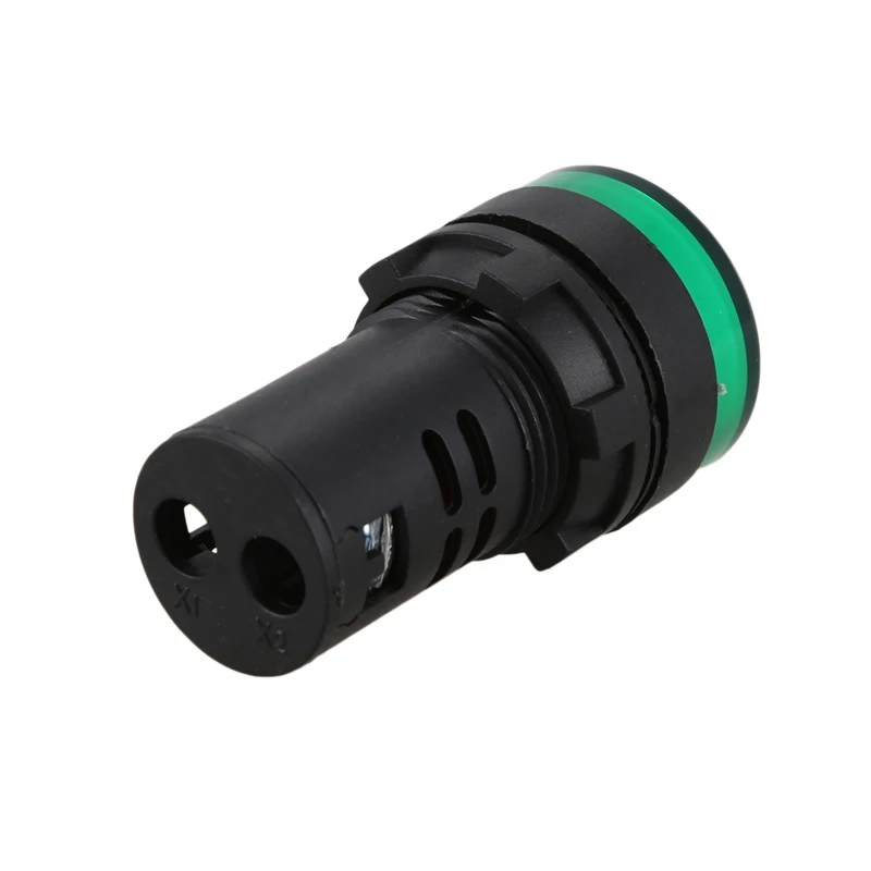 

2 Pcs AC220V Green LED Power Indicator Pilot Signal Light Lamp 22mm Dia