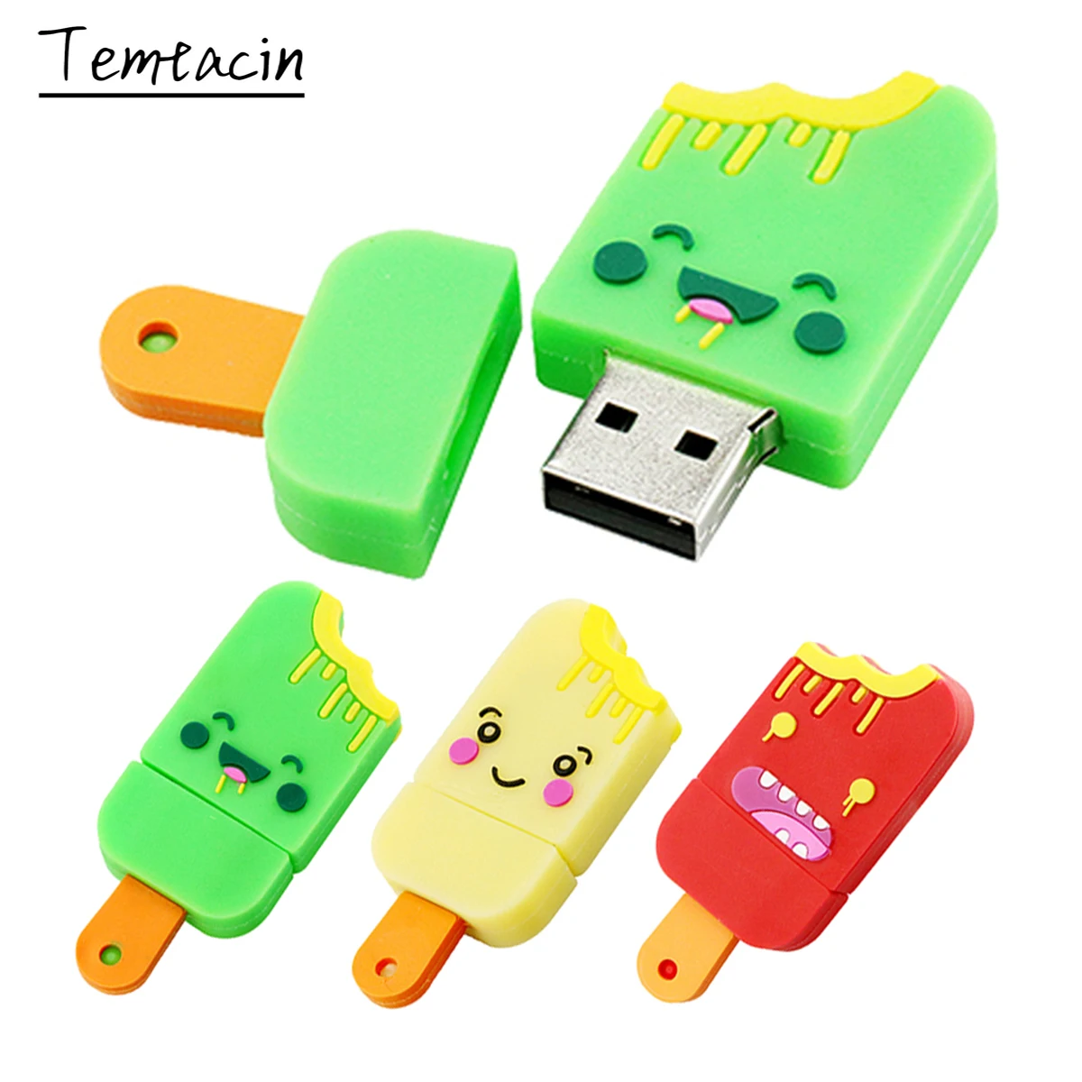 

Cute Ice Cream USB Flash Drive 64GB Pendrive 256GB 4GB 8GB 16GB 32GB Pen Drive 128GB Cartoons USB Stick U Disk Memoria Cle USB