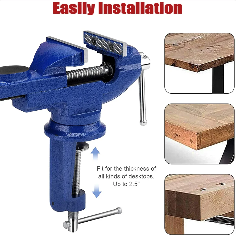 Universal Bench Vice Machine Vise Clamp Full Metal Multifunction Woodworking Tools for DIY Table Use | Инструменты