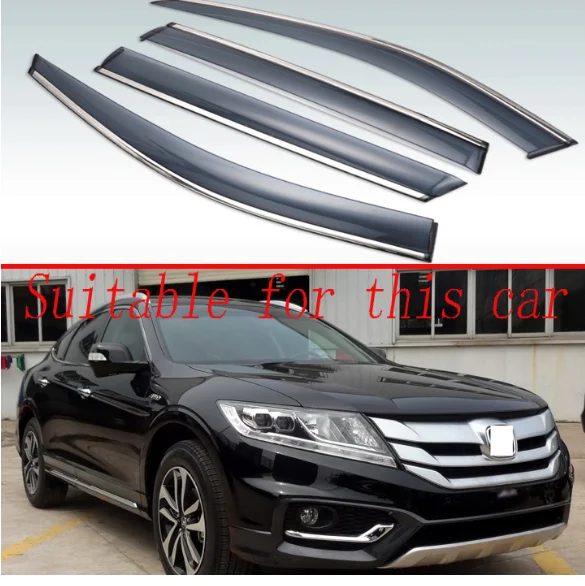 

Для Honda Crosstour 2011 2012 2013 2014 2015 2016 пластиковый внешний козырек Vent Shades Window Sun Rain Guard Deflector 4 шт
