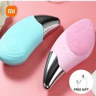 Электрическая массажер для лица силиконовая щетка для лица Xiaomi Youpin, новая щетка для ухода за кожей лица, уход за лицом ультразвуковая чистка Очищающий массажер, устройство для красоты и домашнего использования, з