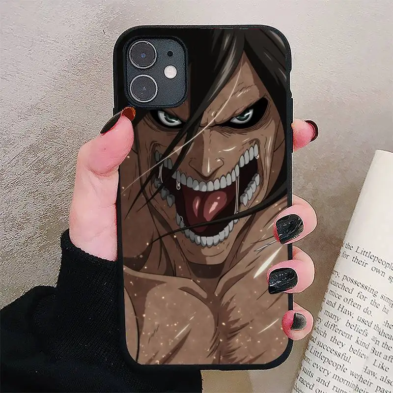 

Anime Japanese attack on Titan Phone Case For iphone 5S 6S 7 8 11 12 XR XS SE Plus Pro ProMax Cover Fundas Coque