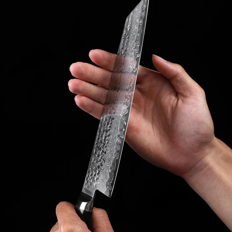 Нож кухонный из дамасской стали Kyokuto 67-слойный V gold 10 8 дюймов