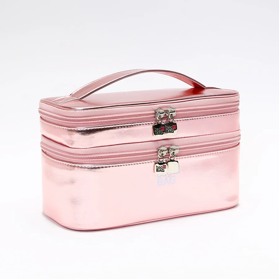 Портативный Женский чехол для макияжа косметичка коробка с органайзером