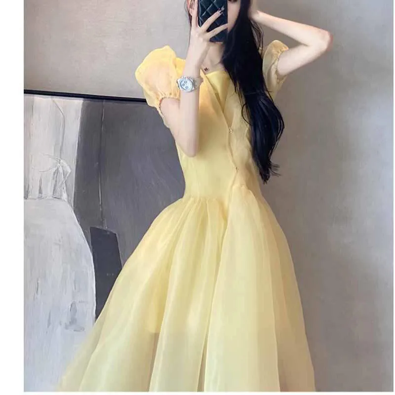 

Dress 2021 New Skirt Small Bubble Sleeve Princess Skirt
