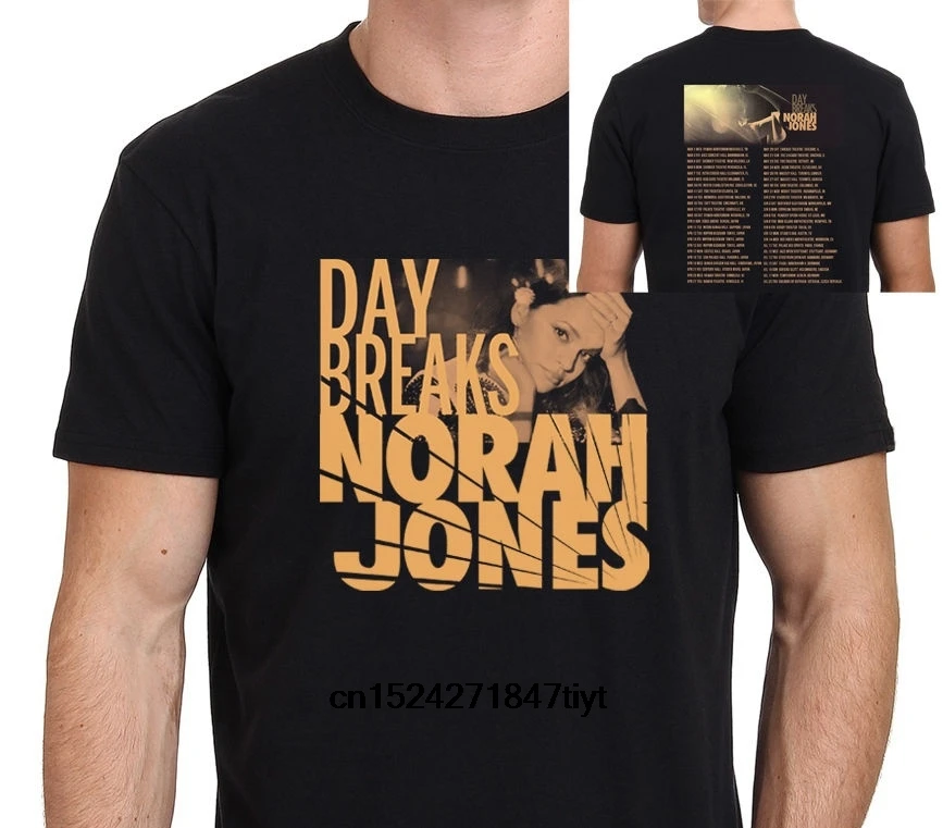 Забавная Мужская футболка белая черная Norah Jones Day Breaks Tour размер S to XXXL| |