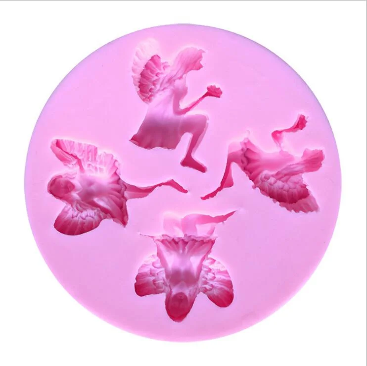 Форма для торта из жидкого силикона с изображением девушки ангела/форма