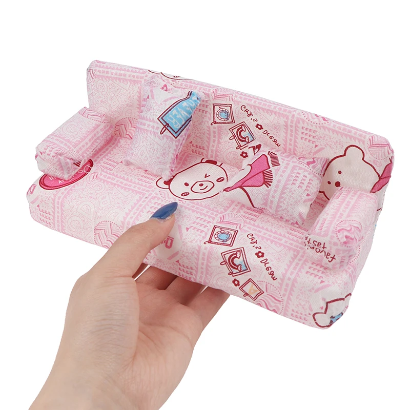 Набор мебели для кукольного домика 20 см * диван обитый тканью с цветочным мотивом