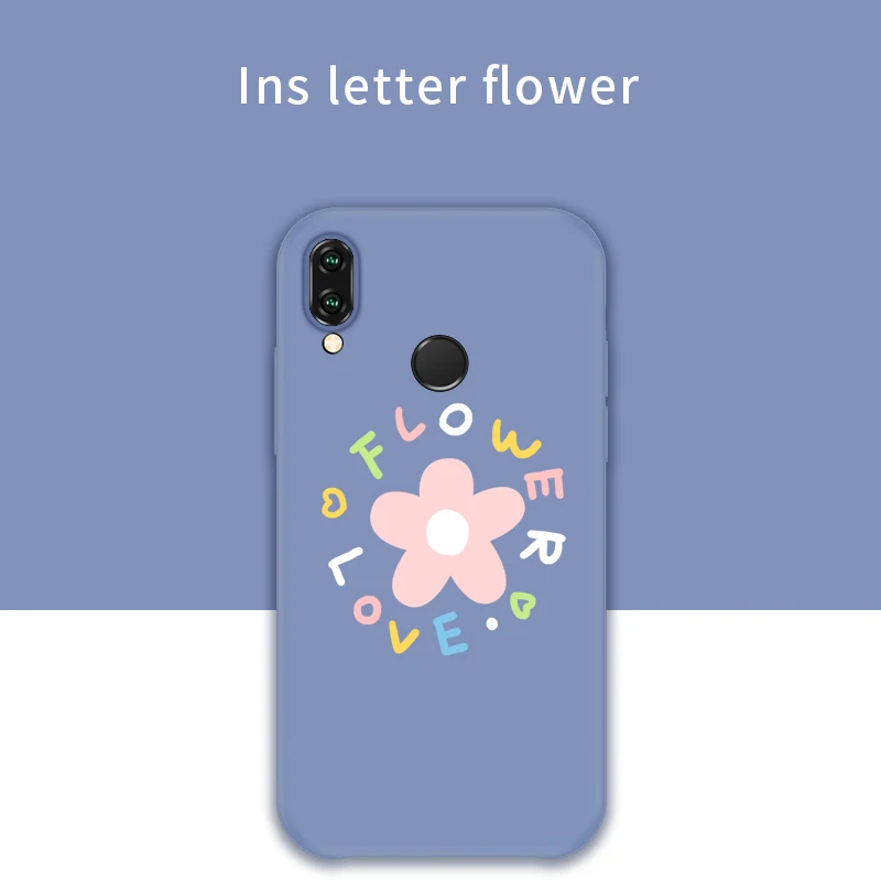 Ins Letter Flower Силиконовый чехол ASINA с милыми цветами для huawei P20 P30 Lite Pro, прозрачный чехол с фруктами для huawei Honor 8X10 mate 20 Pro Fundas - Цвет: Ins Letter Flower