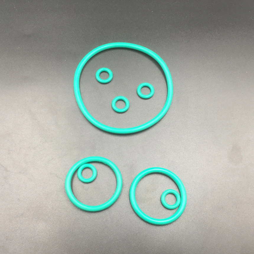 

6mm 7mm 8mm 9mm 10mm 11mm 12mm 13mm 14mm Outside Diameter OD 2.4mm Thickness Green FKM FR Fluororubber Seal Washer O Ring Gasket