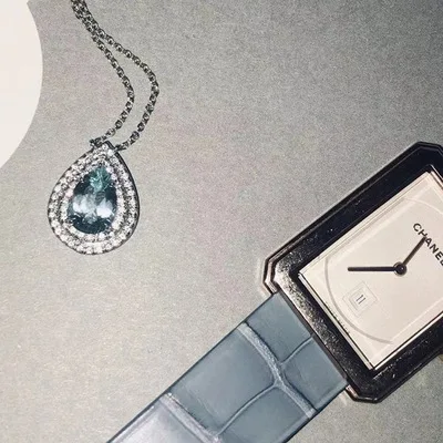 

Blue Water Drop Necklace Women's 2021 New Simple Light Luxury Micro-Inlaid Sapphire Necklace Luxury Jewelry Valentine's Day Gift