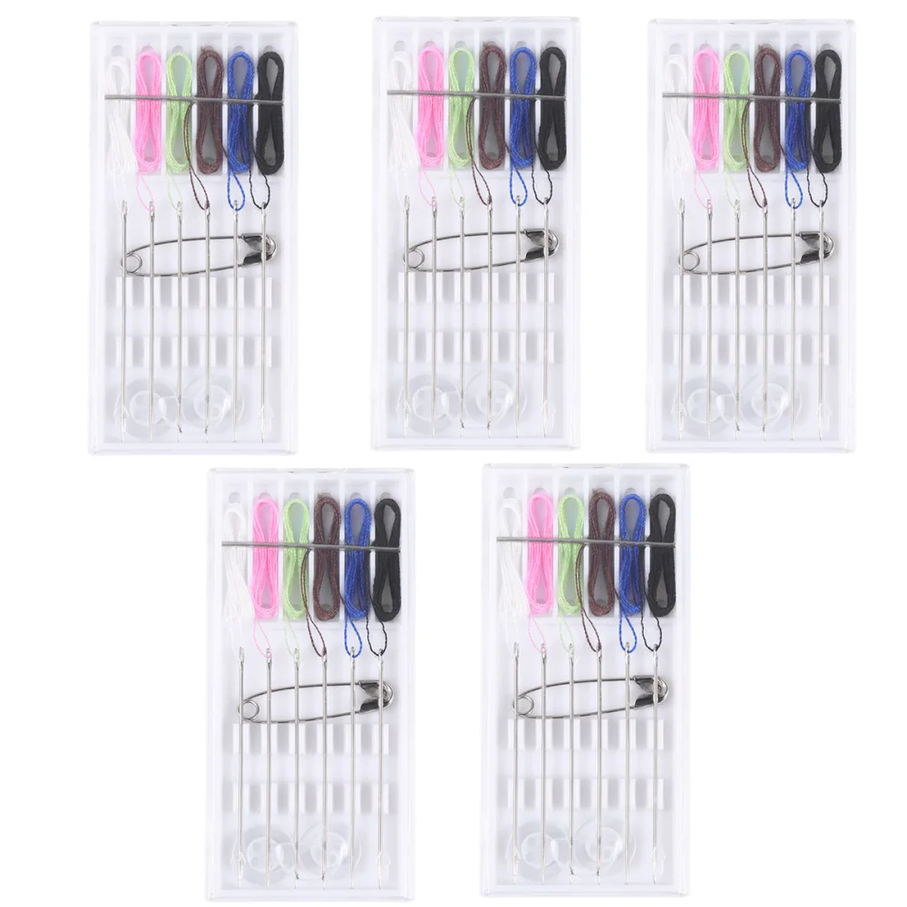 5 комплектов одноразовый набор швейных инструментов для отелей с вышивальной