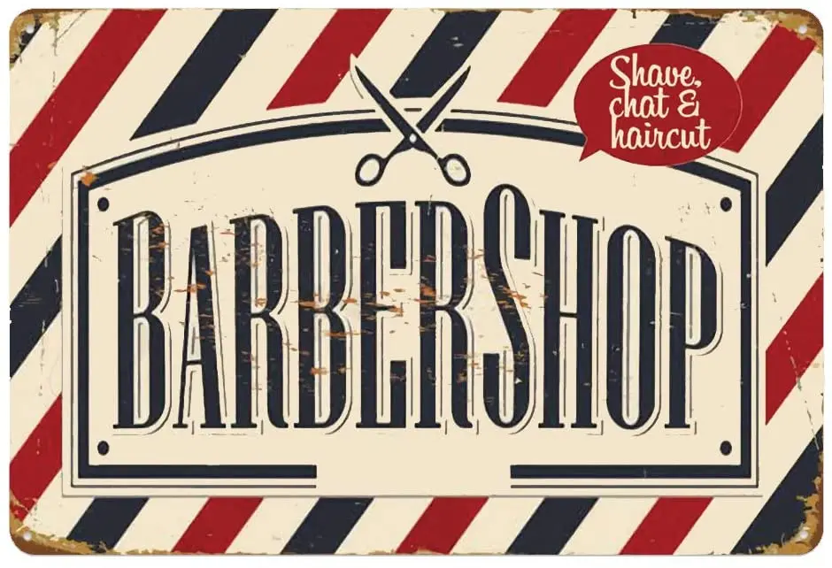 Оригинальный дизайн Парикмахерская оловянные металлические знаки настенное