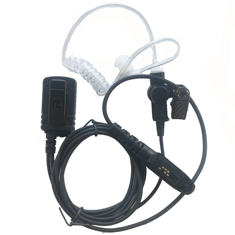 Waterproof IP54 Acoustic Tube Earpiece Headset Mic For Motorola GP328plus GP344 GP388 GP328-Plus EX500 Walkie Talkie
