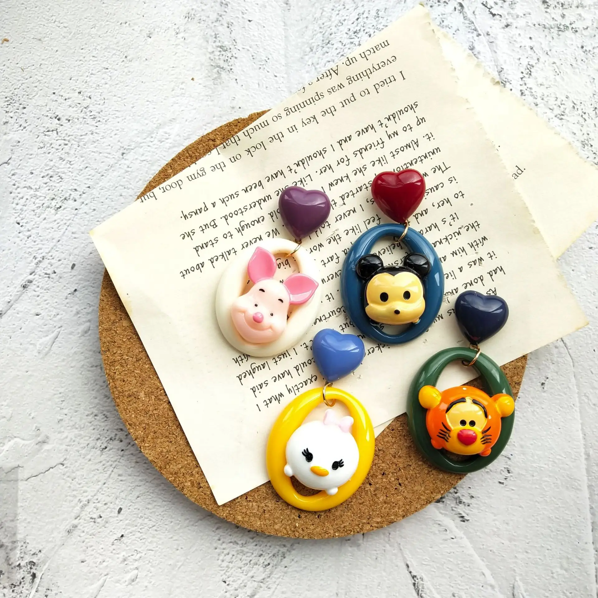 ZiccoWong новые модные серьги-гвоздики из акриловой смолы в виде животных свиньи мыши