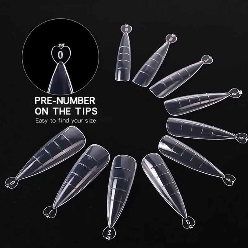 Набор скульптурных накладных ногтей для наращивания Акриловые зажимы набор