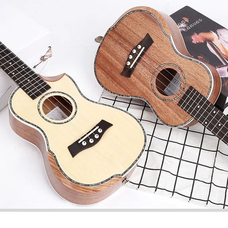Ukulele 23 Inch Solid Mahogany Top with Starter Tenor Spruce sheet | Спорт и развлечения