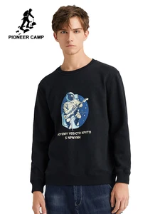 Пионерский лагерь, новинка, Толстые мужские толстовки с космическим принтом, 100% хлопок, черные повседневные толстовки для мужчин, 2019 AWY903619