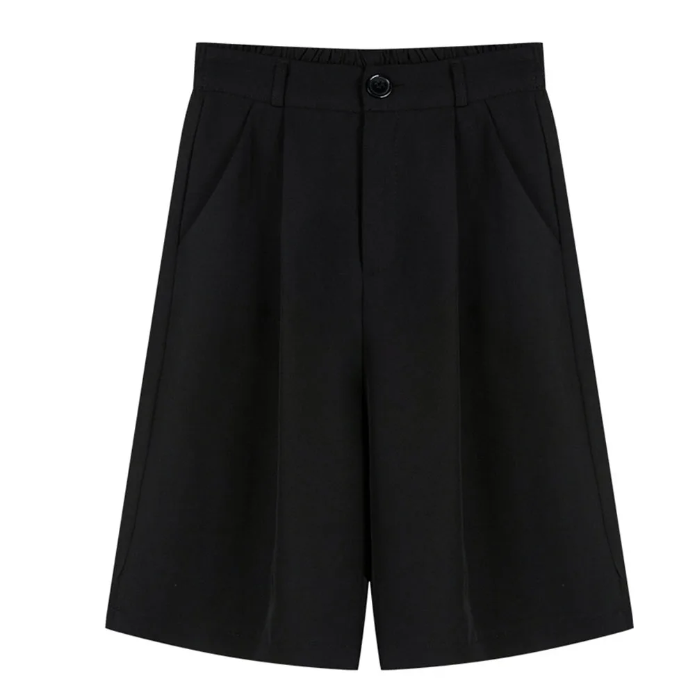 

2021 Summer New Wide Leg Shorts Women Casual Loose High Waist Knee-length Shorts
