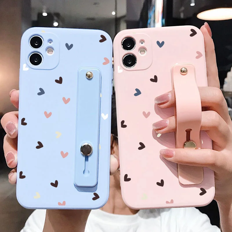 Чехлы с ремешком на запястье для Xiaomi Redmi Mi Poco F3 X3 11 Ultra Note 10 9 9S 8 8T 7 6 10T Pro Max K20 K30S SE Lite