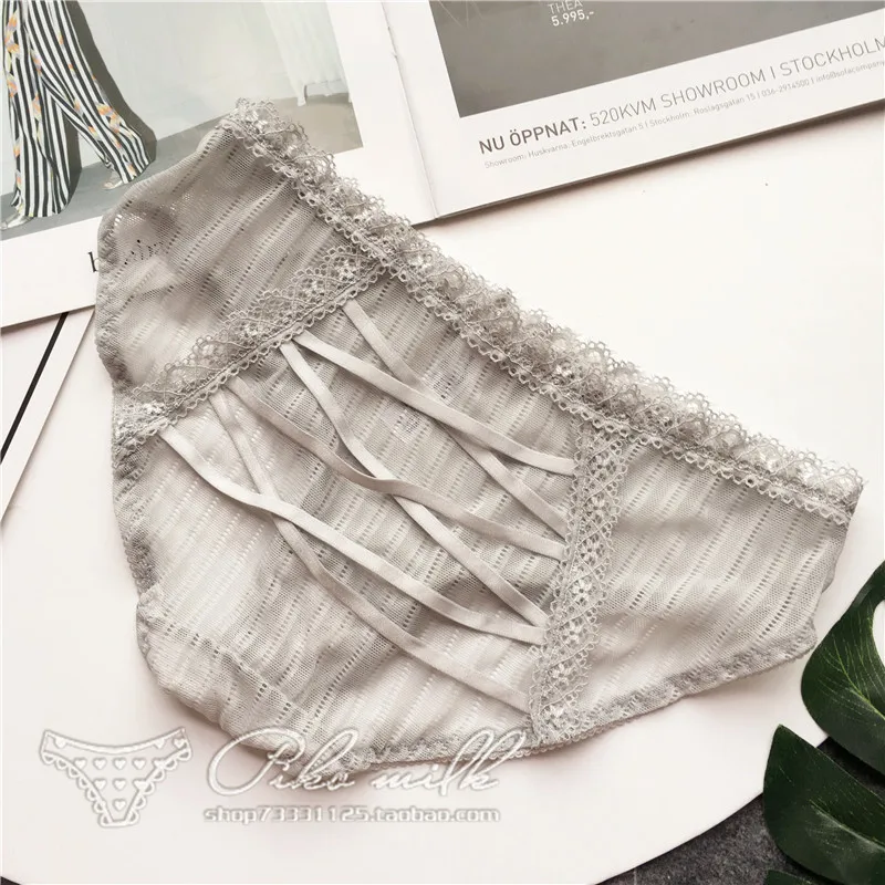 Женское Прозрачное нижнее белье сексуальные бесшовные кружевные трусики с