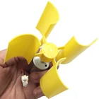 Желтый микро двигатель постоянного тока, светодиодные фонари, вертикальная ось, ветровые турбины, фонарь