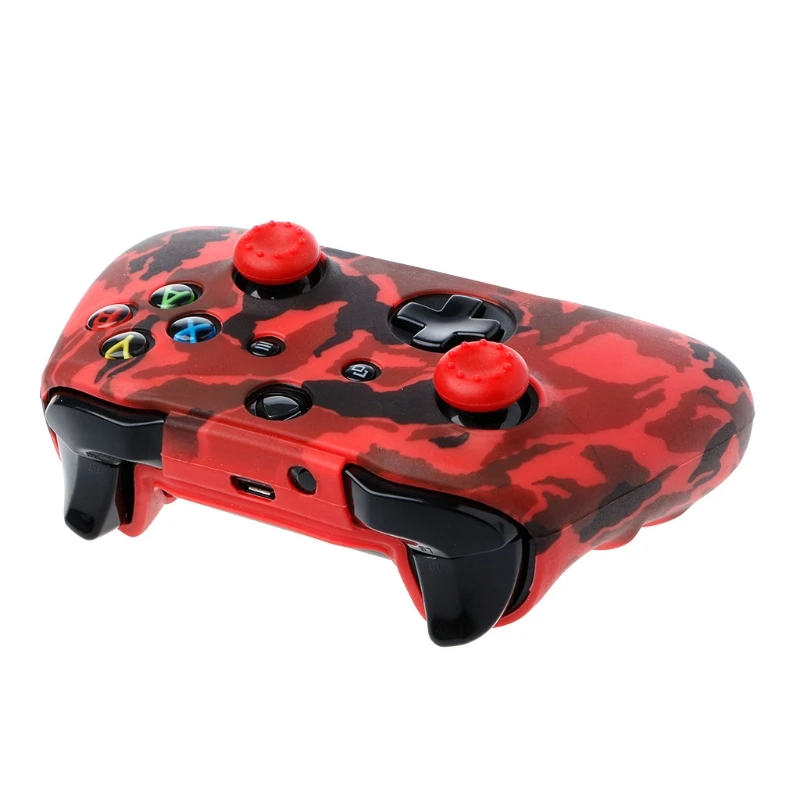 2021 New Camouflage Silicone Gamepad Cover + 2 Joystick for xbox one X S Controller | Электроника