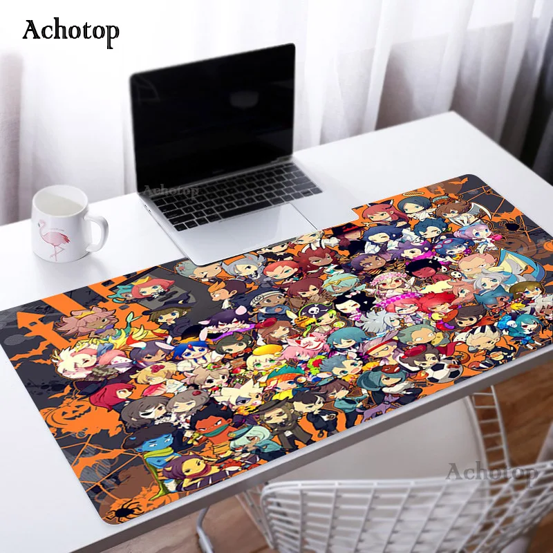 

Inazuma Eleven Anime Mouse Pad Large Rubber Gaming Mat Speed Kawaii XXL MousePad Keyboard Locking Edge Otaku Computer Desk Mat