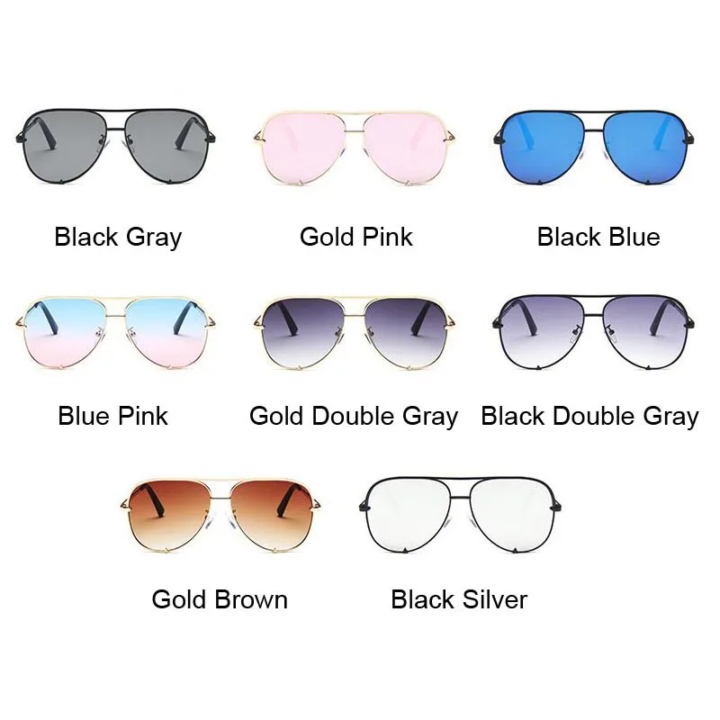 

Brand Designer Aviation Sunglasses Women Vintage Black Mirror Sun Glasses For Women Fashion Big Frame Cool Sexy Female Oculos