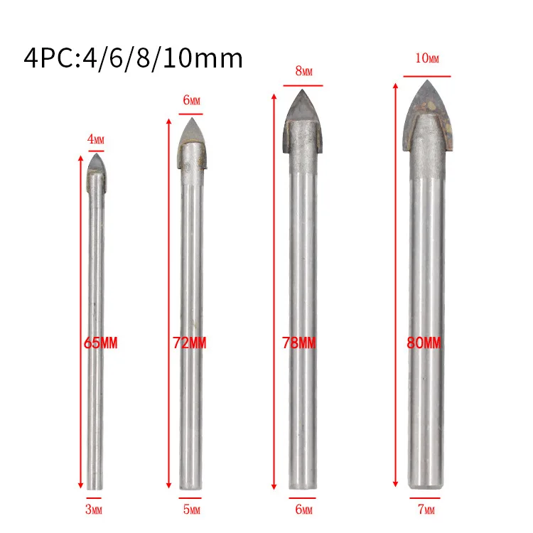 Наконечник из карбида вольфрама для керамической плитки Круглый хвостовик набор