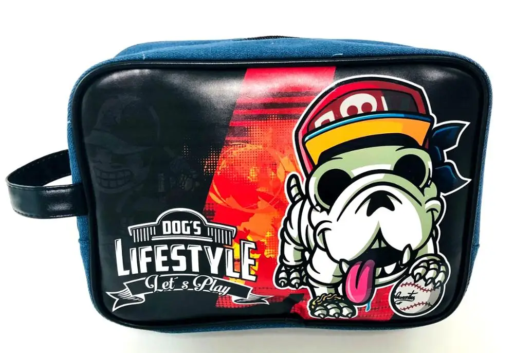 

Под 19 путешествия гардероб Креативный дизайн собаки хип-хоп Модная Джинсовая ткань Бесплатная доставка хранения Упаковка Комплект