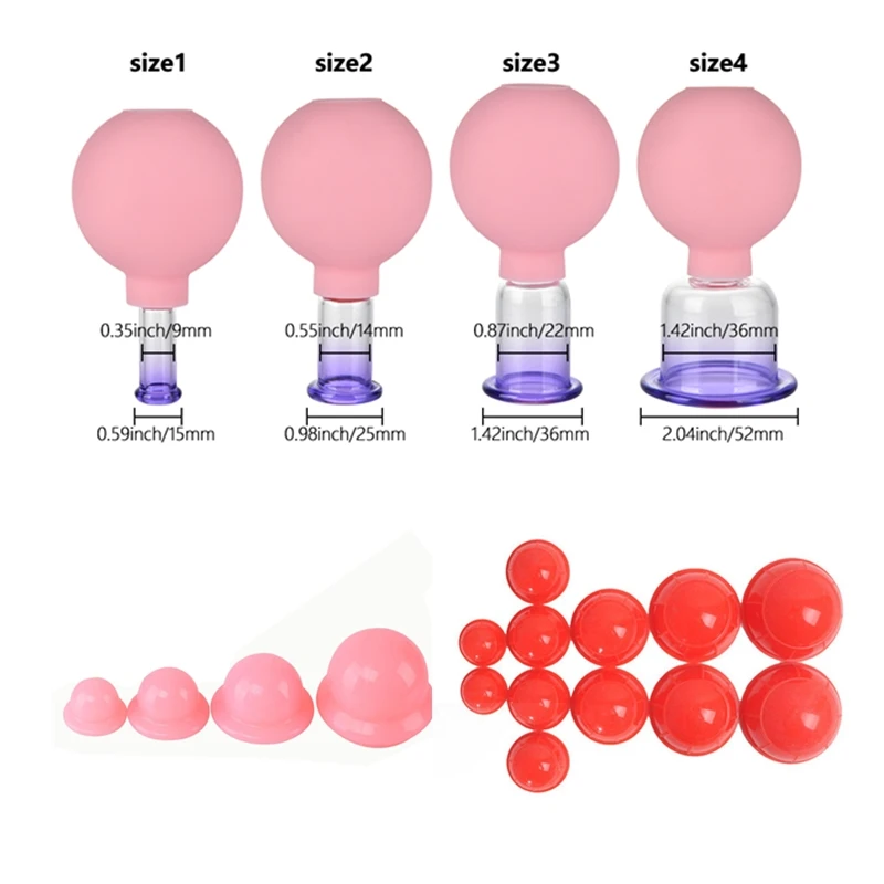 12/4/2 комплекта антицеллюлитные баночки для тела присоска облегчения стресса