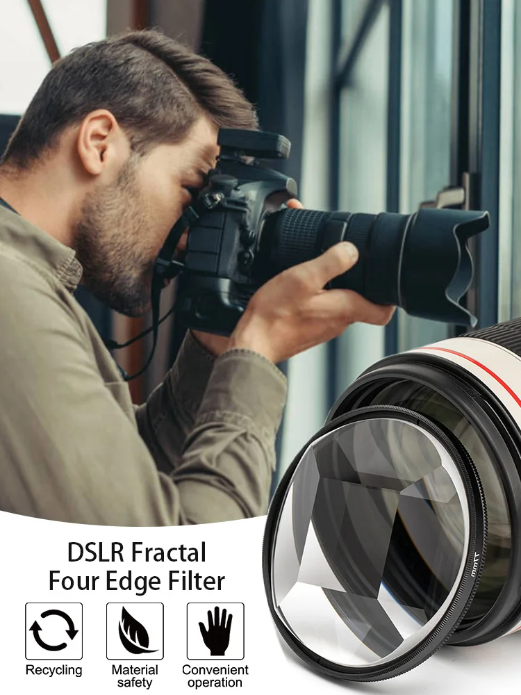 

77mm Handheld Camera Filter Rotatable Variable Number of Subjects Glass Filters Prism Photography Accessories