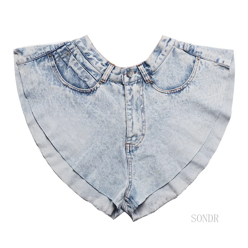 Пикантные джинсовые шорты винтажные микро-шорты Клубная одежда широкие размером