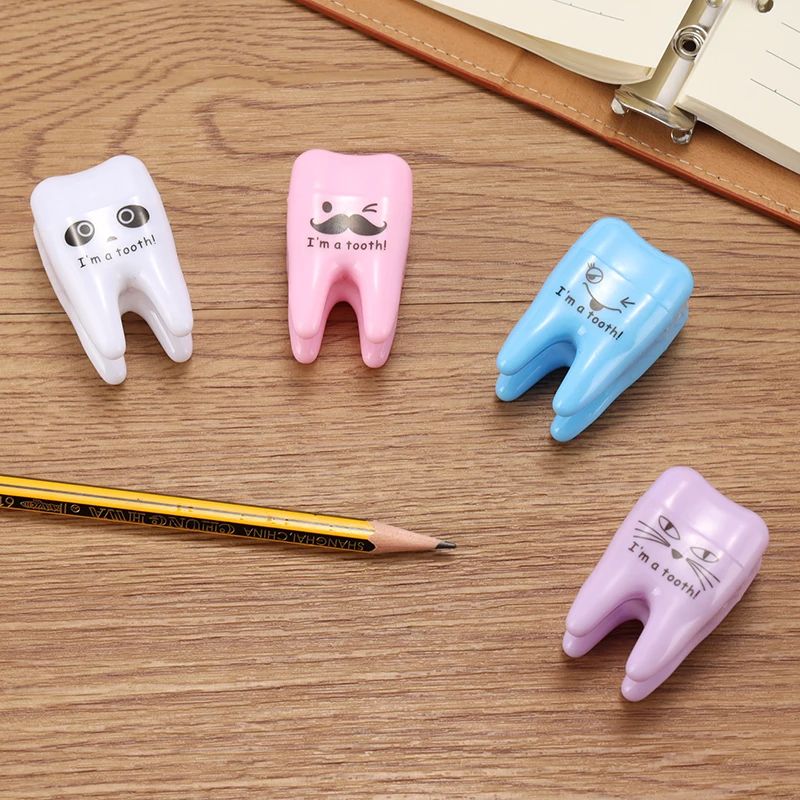 Замечательная точилка для карандашей в форме зубов 20 шт./лот школьная детская