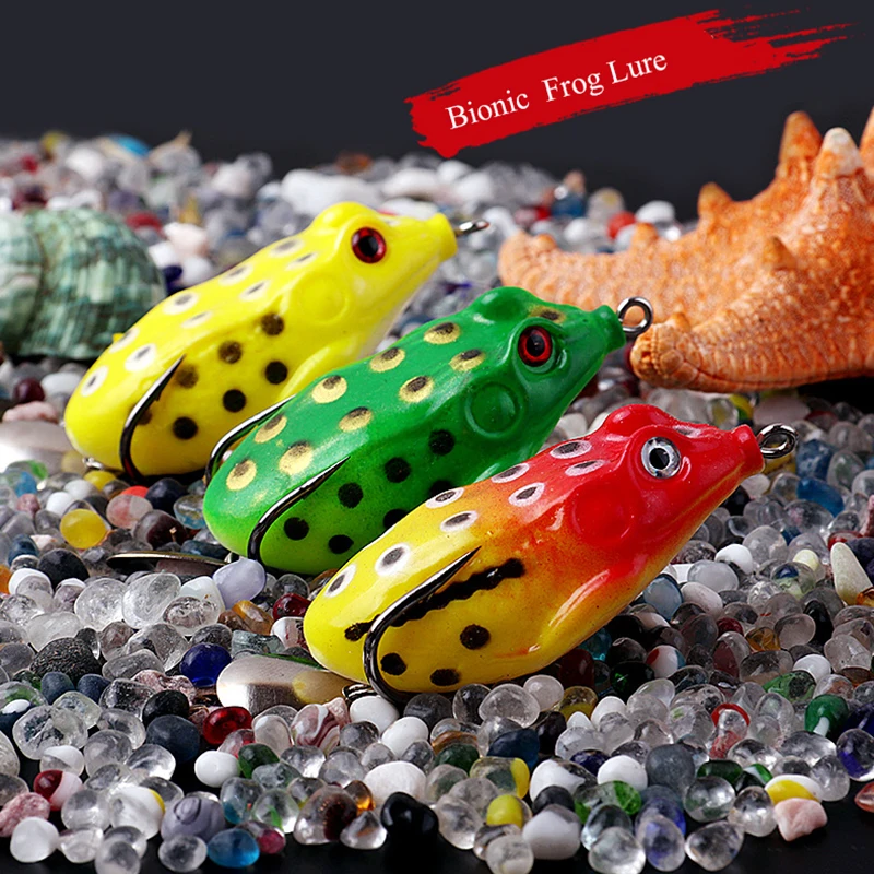2 шт. рыболовная приманка в виде лягушки с металлическими блестками 11 г 6