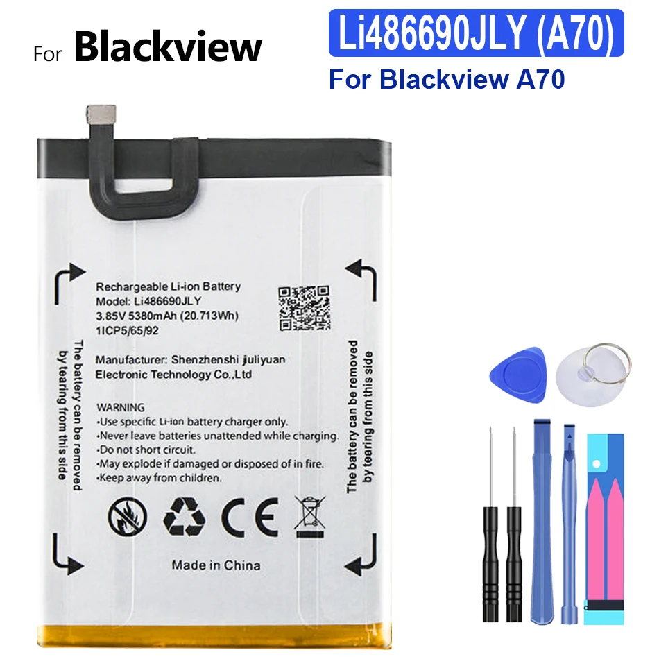 

Mobile Phone Battery Li486690JLY (A70) 5380mah for Blackview A70 A 70