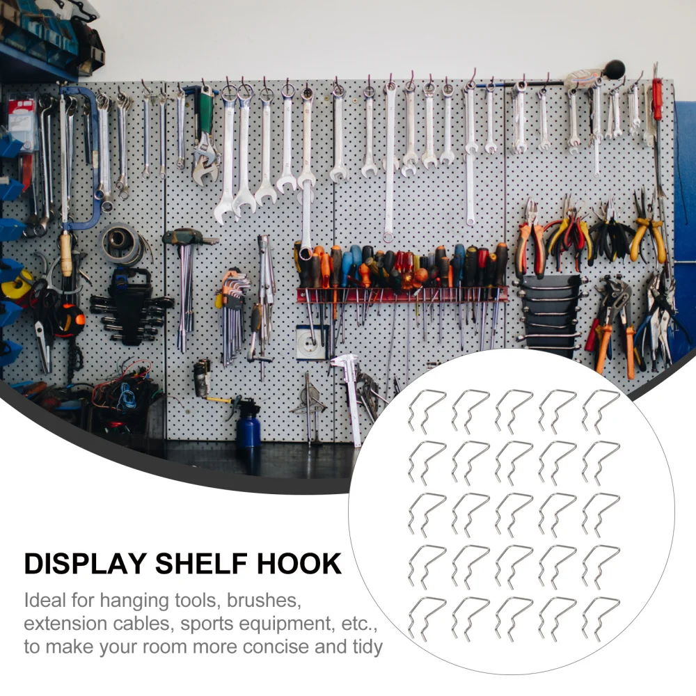 

12Pcs Tool Display Shelf Rack Hook Exhibition Display Hook for Hardwares Tool