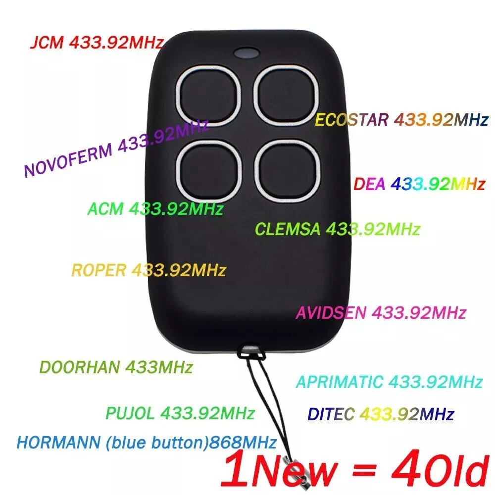 Пульт дистанционного управления для гаражных дверей 280 868 МГц 433 МГц|Пульты ДУ| |