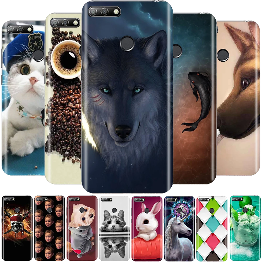 Чехол для huawei Honor 7A Pro Aum-l29 5 7 дюйма чехол Y6 2018/Y6 Prime 2018 силиконовый ТПУ милый |