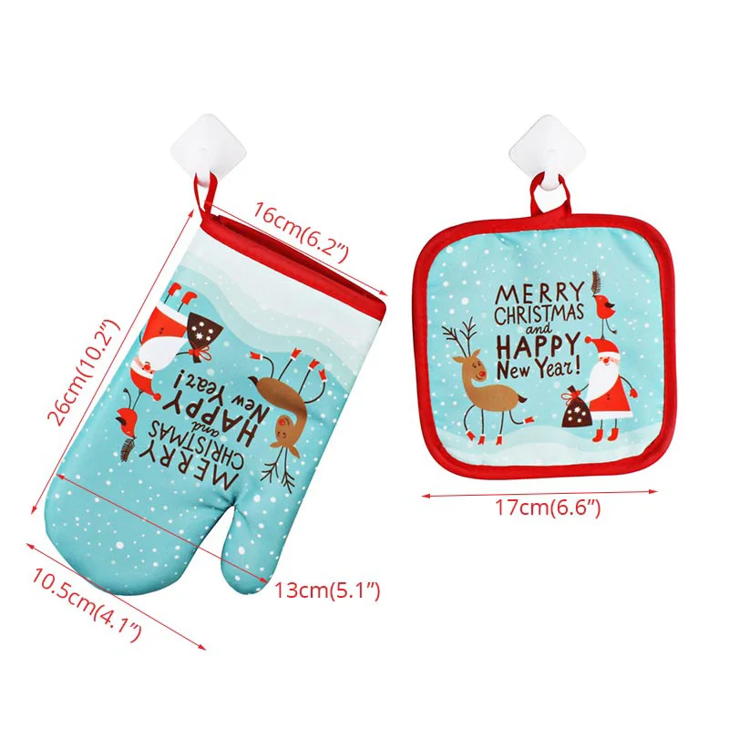 anti-hot gloves-E WEIGAO милый олень дерево Подарочная коробка конфеты сумки Счастливого Рождества пакет для печенья на год рождественские вечерние подарочные пакеты пластиковые пакеты - Цвет: anti-hot gloves-E