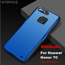 NTSPACE Battery Charger Cases For Huawei Honor 7C RU Version Battery Case 6800mAh Slim Backup Power Bank Charging Cover Case