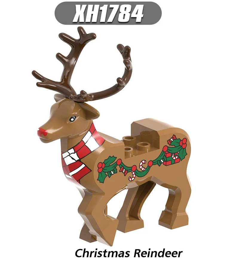 Пластиковые строительные блоки в виде рождественского оленя лошади римских