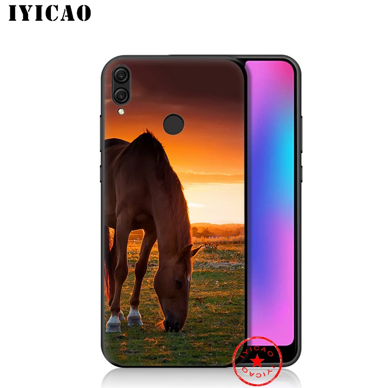 IYICAO лошадь прохладный Бег мягкий чехол для huawei Honor 20 10 9X9 8C 8X8 7X 7C 7A 6A Nova 5i 4 3i 2 2i Lite рro