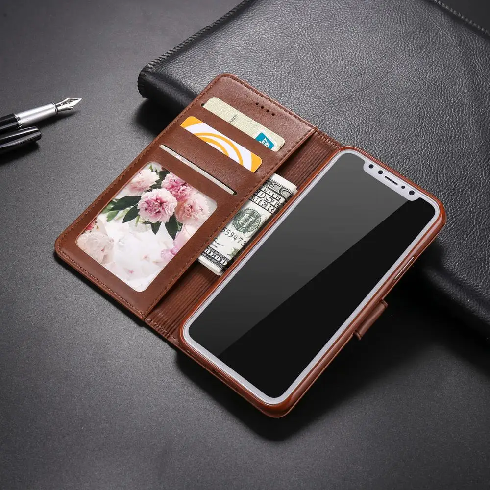 Роскошный кожаный чехол для iPhone XS 11 Pro Max Xr X 8 7 6s 6 Plus 5S SE магнетический флип-кошелек с держателем карт и подставкой