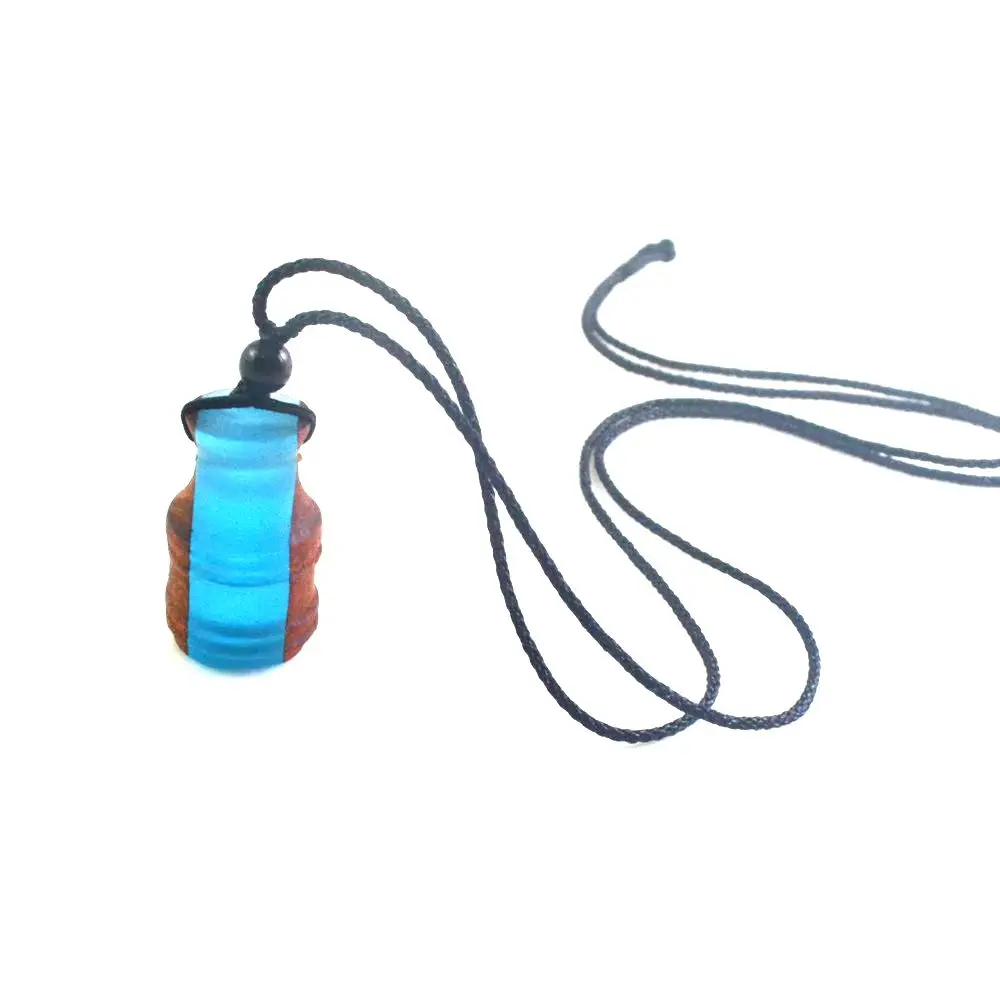 Специальное трехмерное ожерелье из дерева и смолы с безопасной пряжкой для