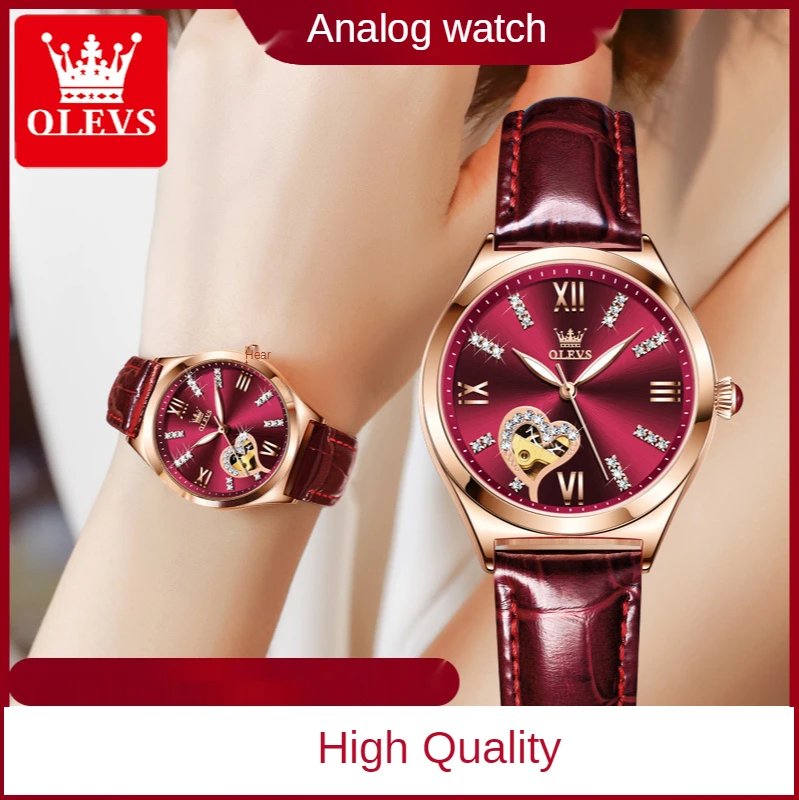 Watch mechanical watch hot sale genuine leather waterproof ladies watch women enlarge