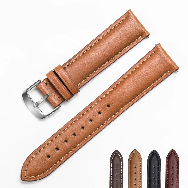 Ремешок кожаный для часов Tissot Longines Omega DW Mido | Наручные часы