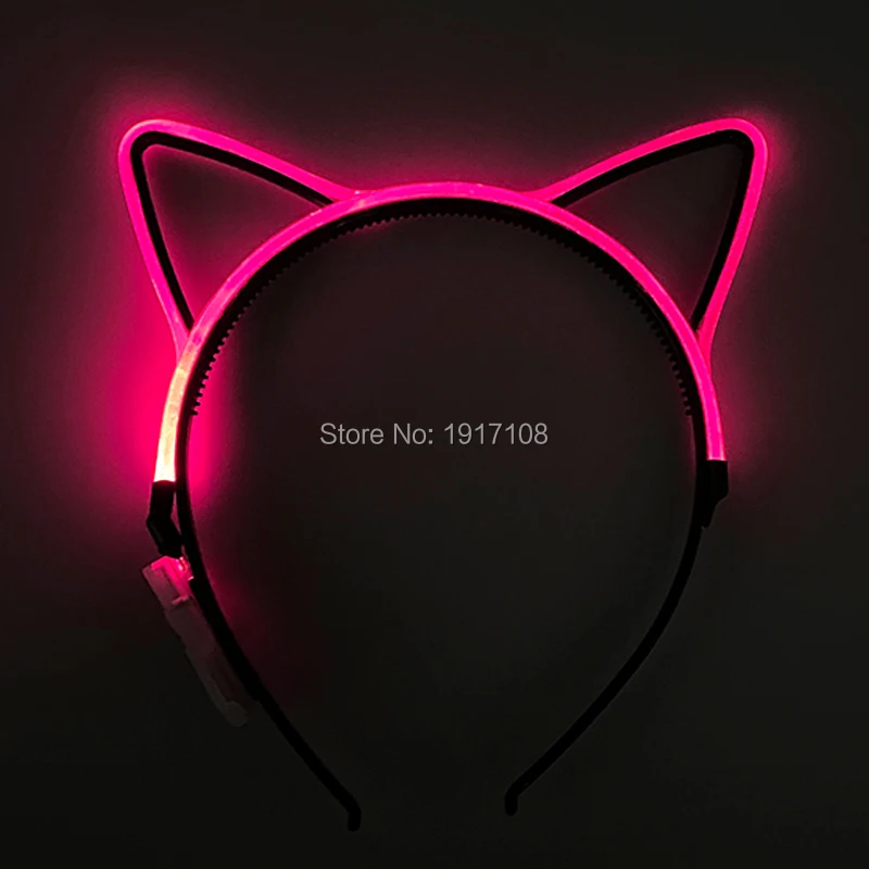 Светодиодный головной убор с кошачьими ушками для женщин и девушек на день
